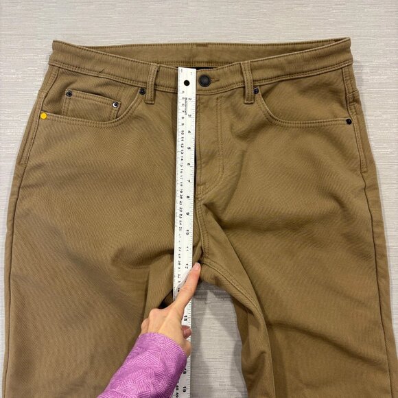 CAT Caterpillar Work Pants Mens 36 x 30 Brown Canvas Fleece Lined Insulated - Picture 9 of 11